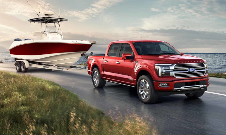 2024 Ford F- 150 towing a boat